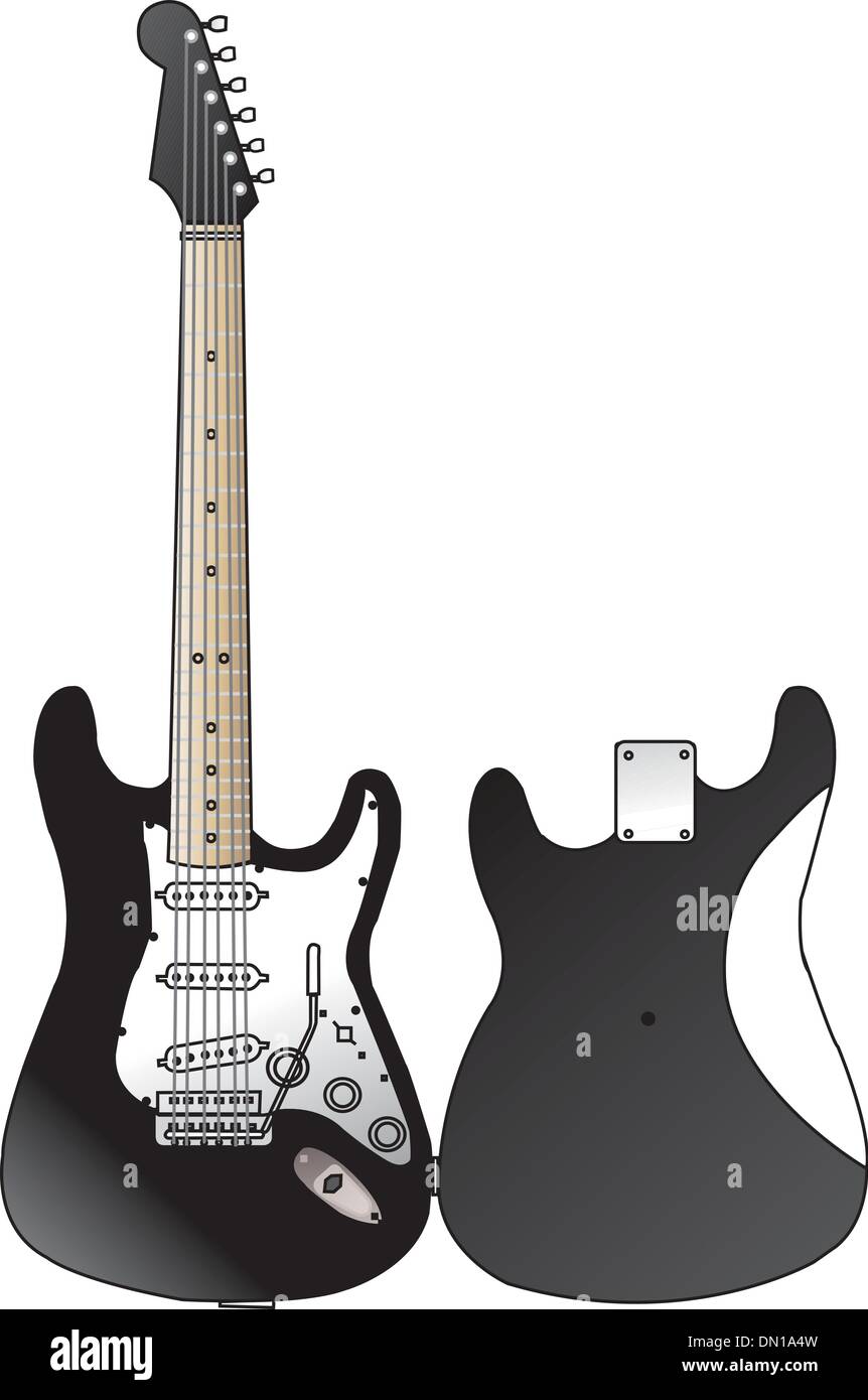 Electric guitar with back Stock Vector Image & Art Alamy