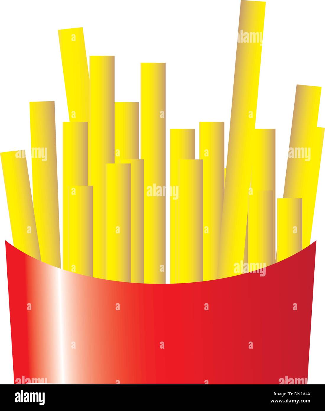 French fries in bucket Stock Vector Images Alamy