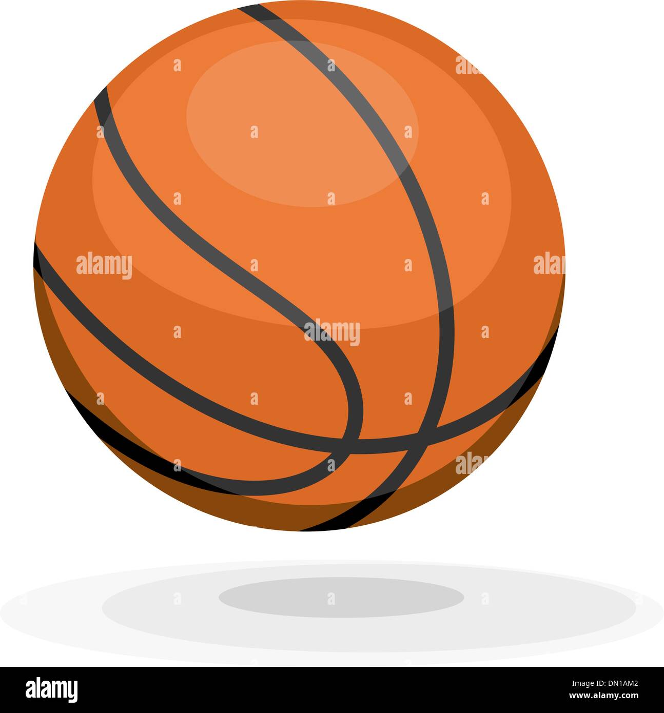 Cartoon basketball. ips10 Stock Vector
