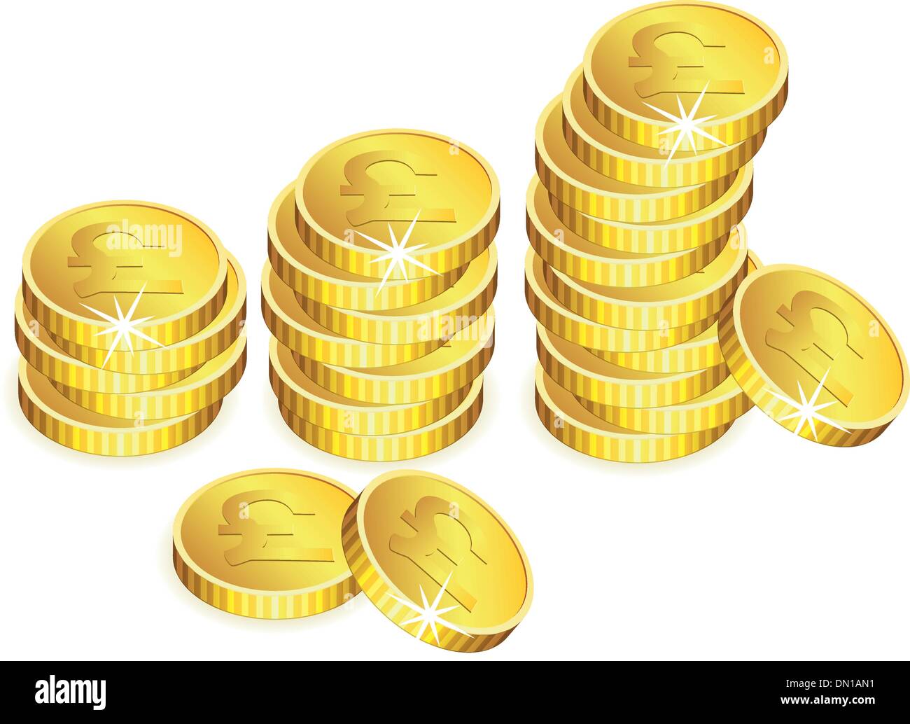 vector golden coins Stock Vector Image & Art - Alamy