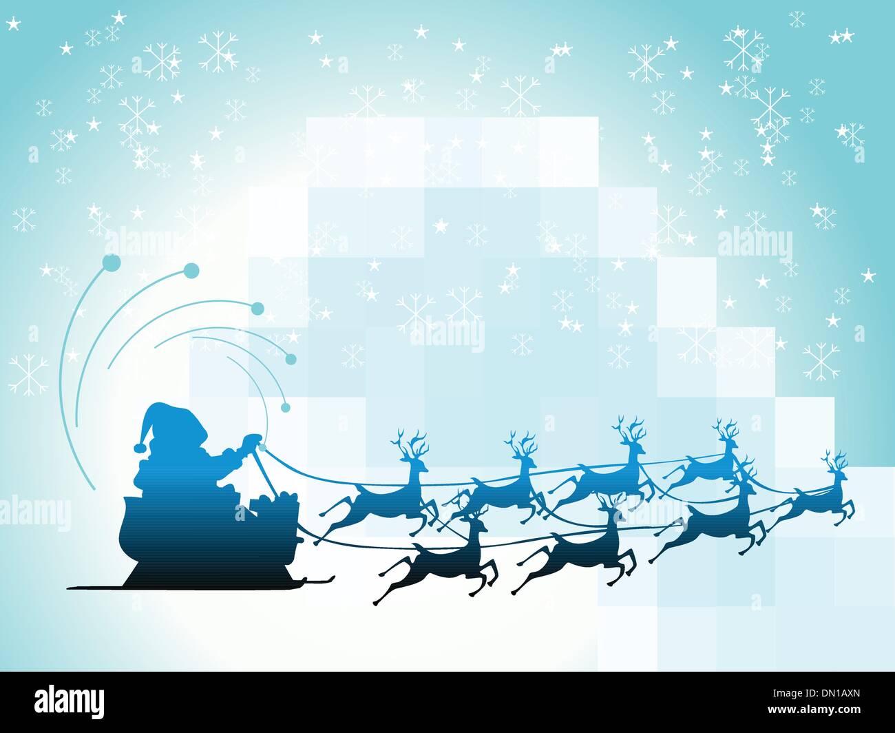 vector illustration, santa with his sleigh Stock Vector Image & Art - Alamy