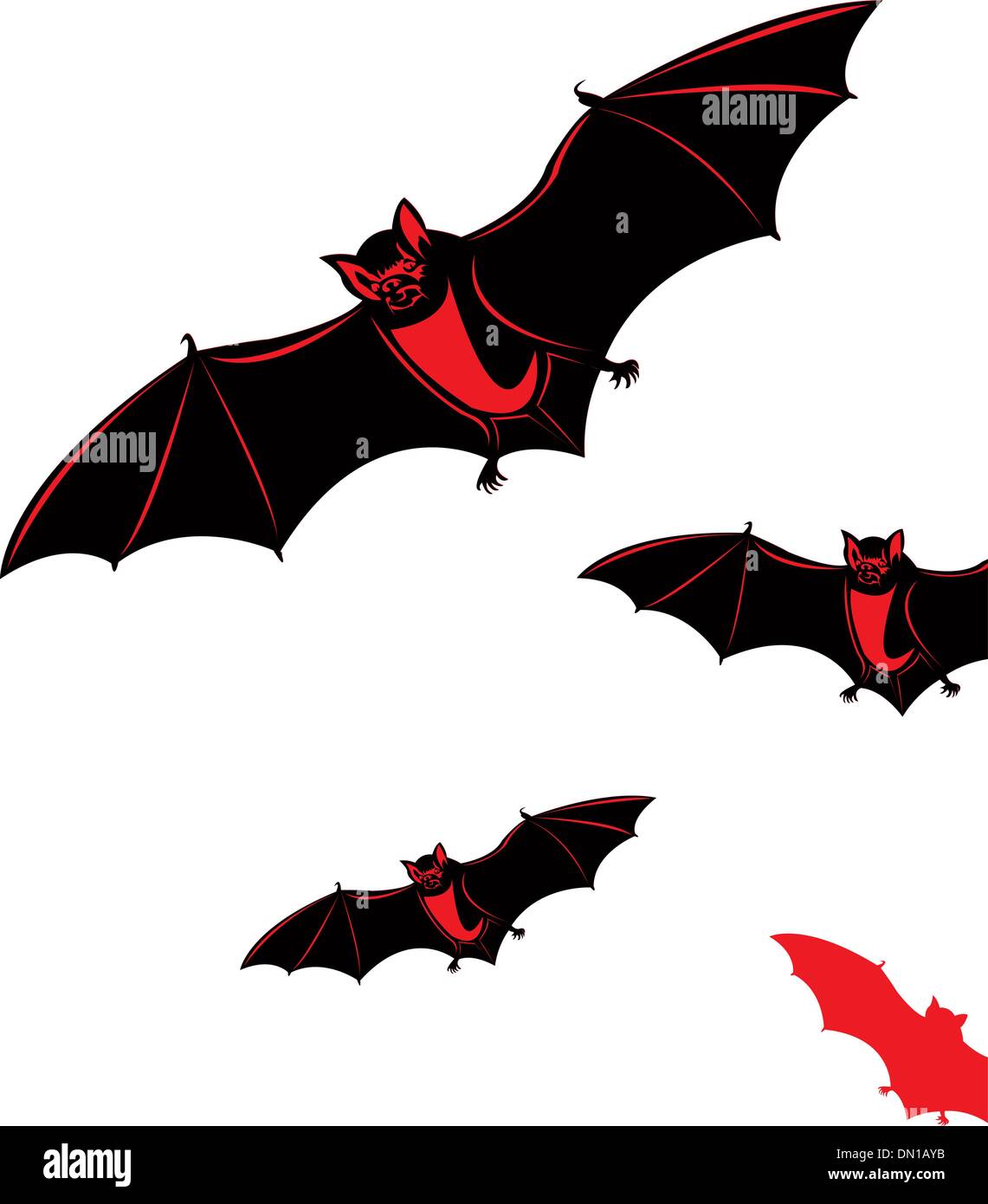 Halloween card with bats Stock Vector