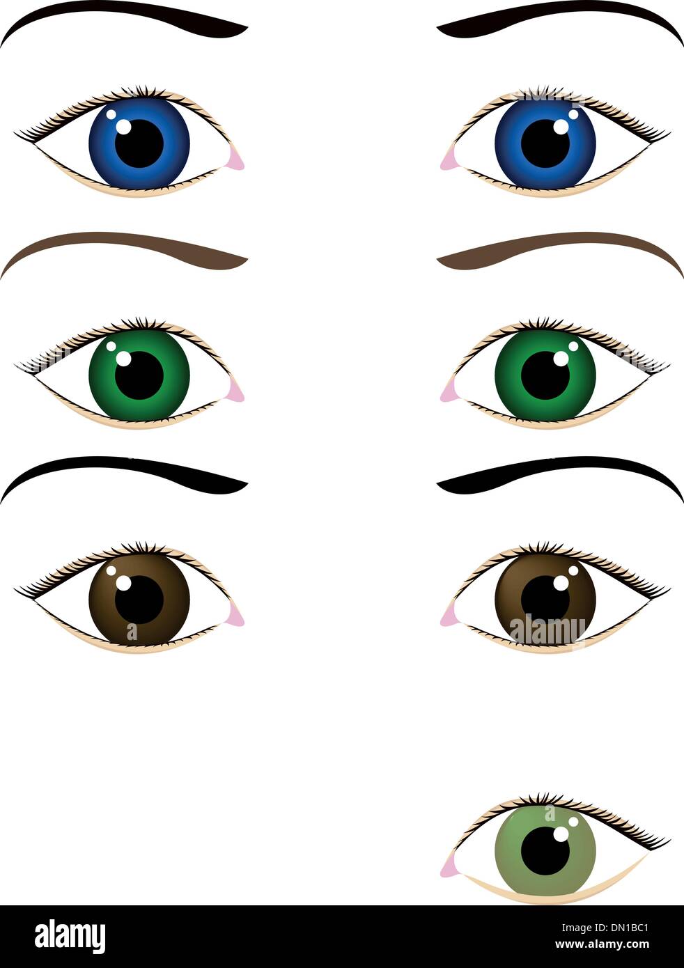 set of cartoon eyes Stock Vector