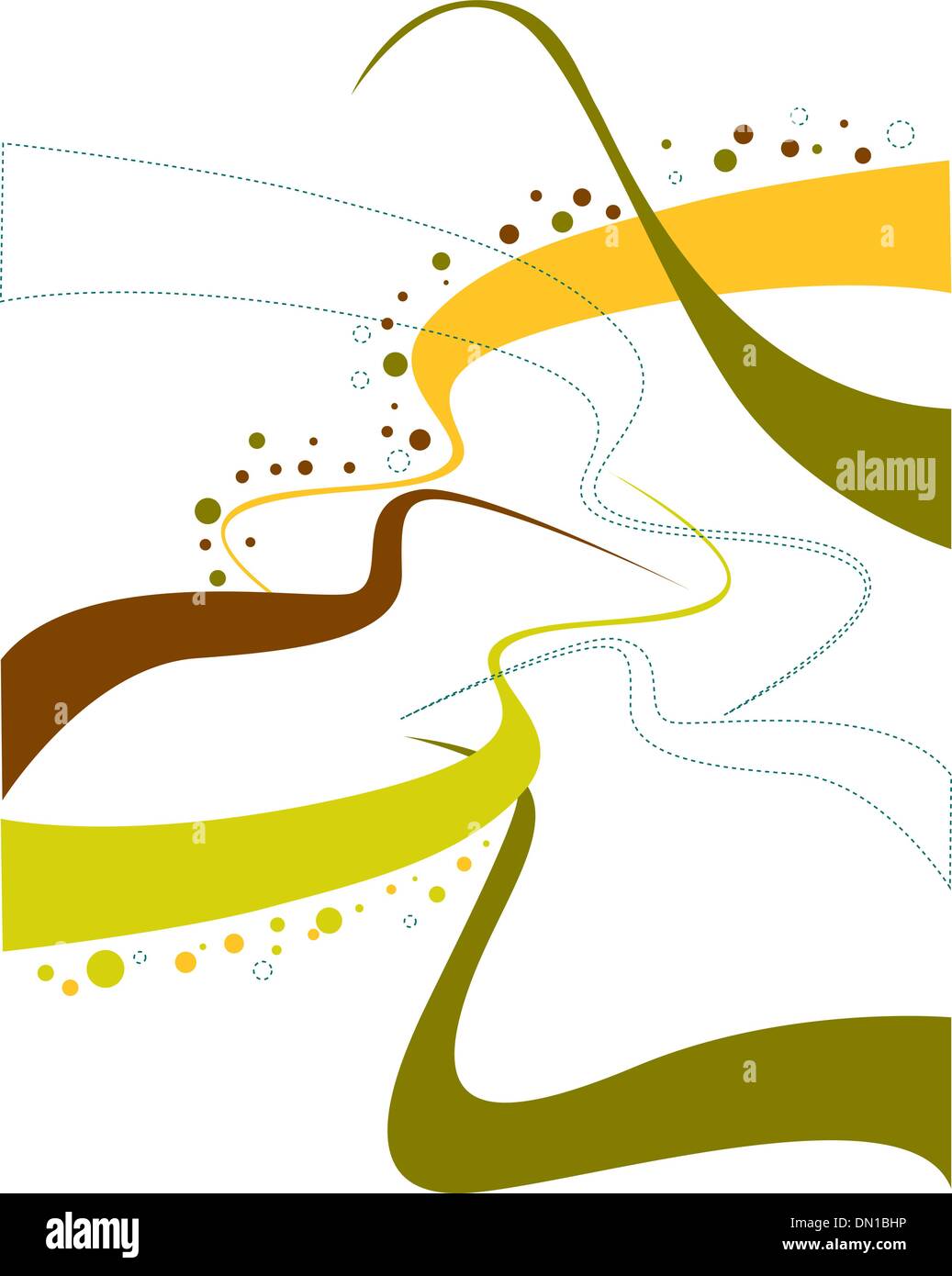 curves and circles illustration Stock Vector