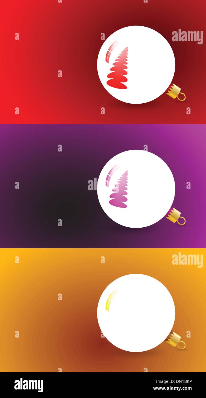 Christmas Cards Set with Ball Stock Vector Image & Art - Alamy