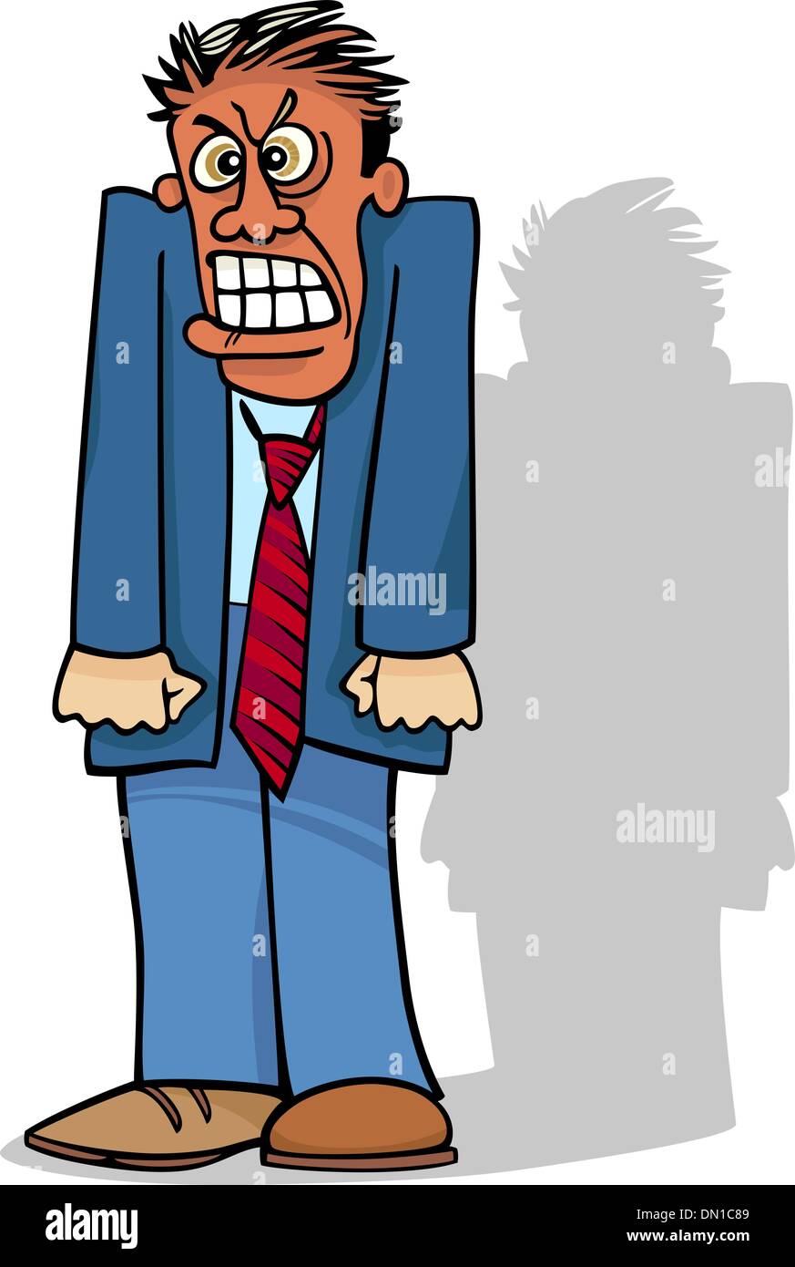 angry man or businessman Stock Vector Image & Art - Alamy