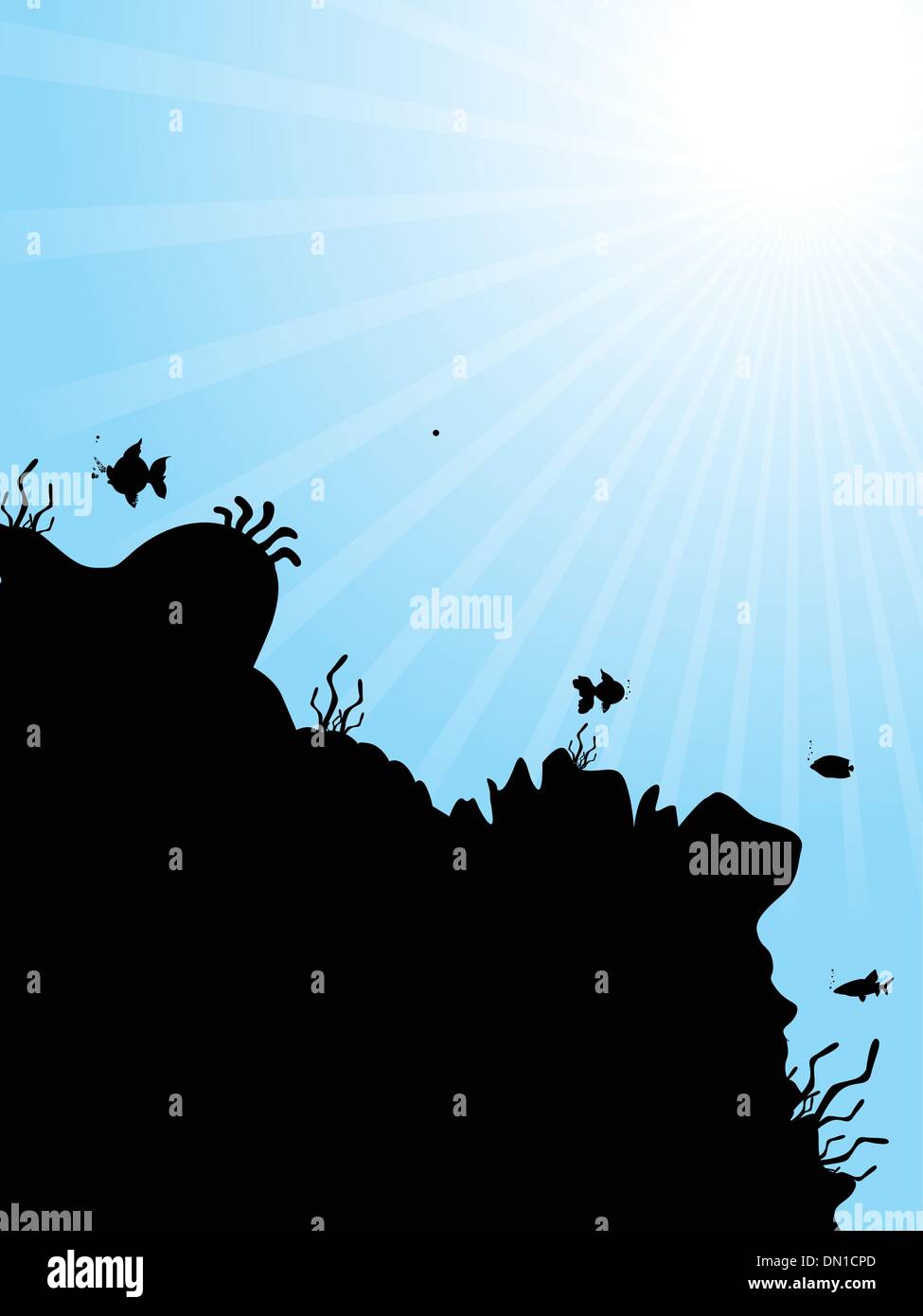 under water illustration Stock Vector