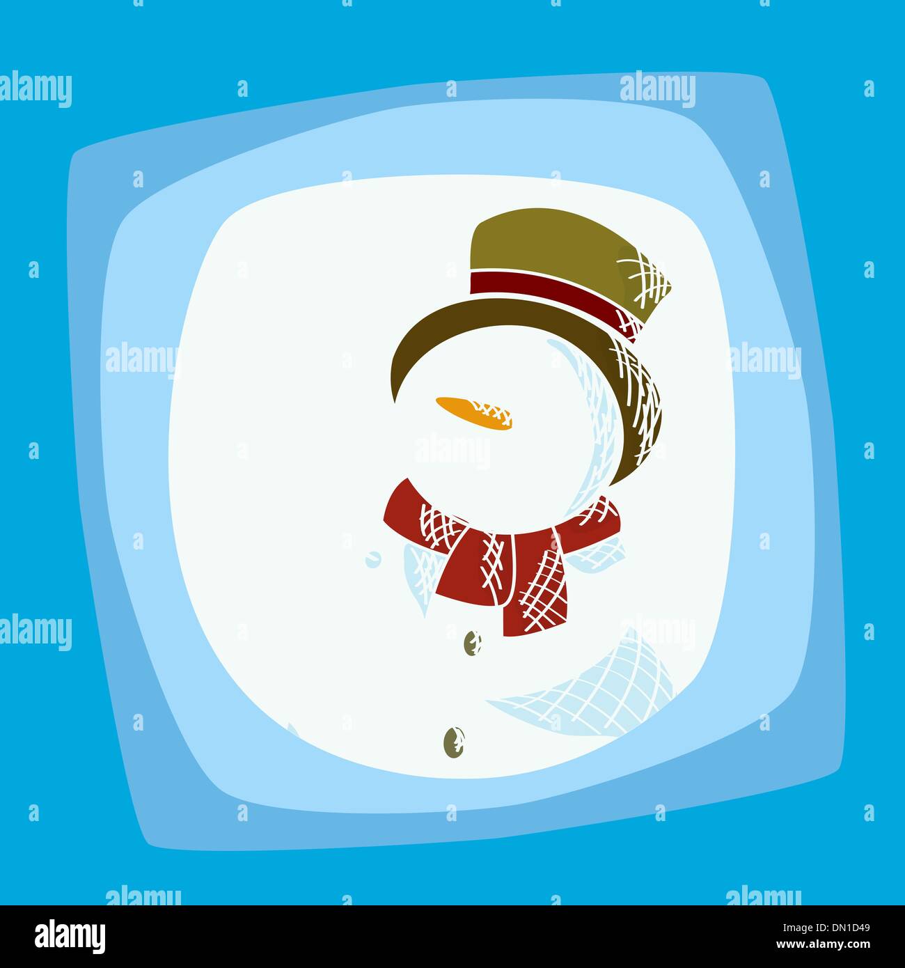 Snowman clip art Stock Vector