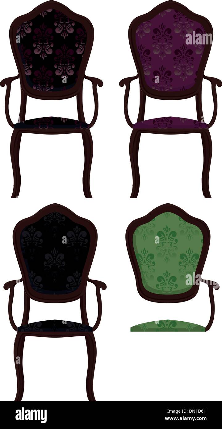 set of vector chairs Stock Vector