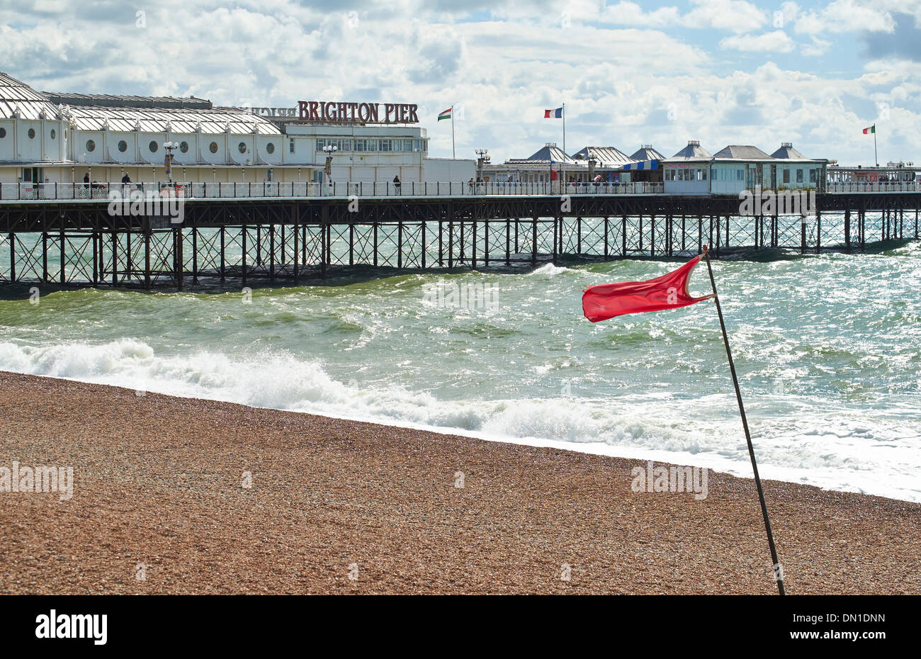 Brighton Pier Lifeguards, Seaside attraction Sussex, England UK. Stock Photo