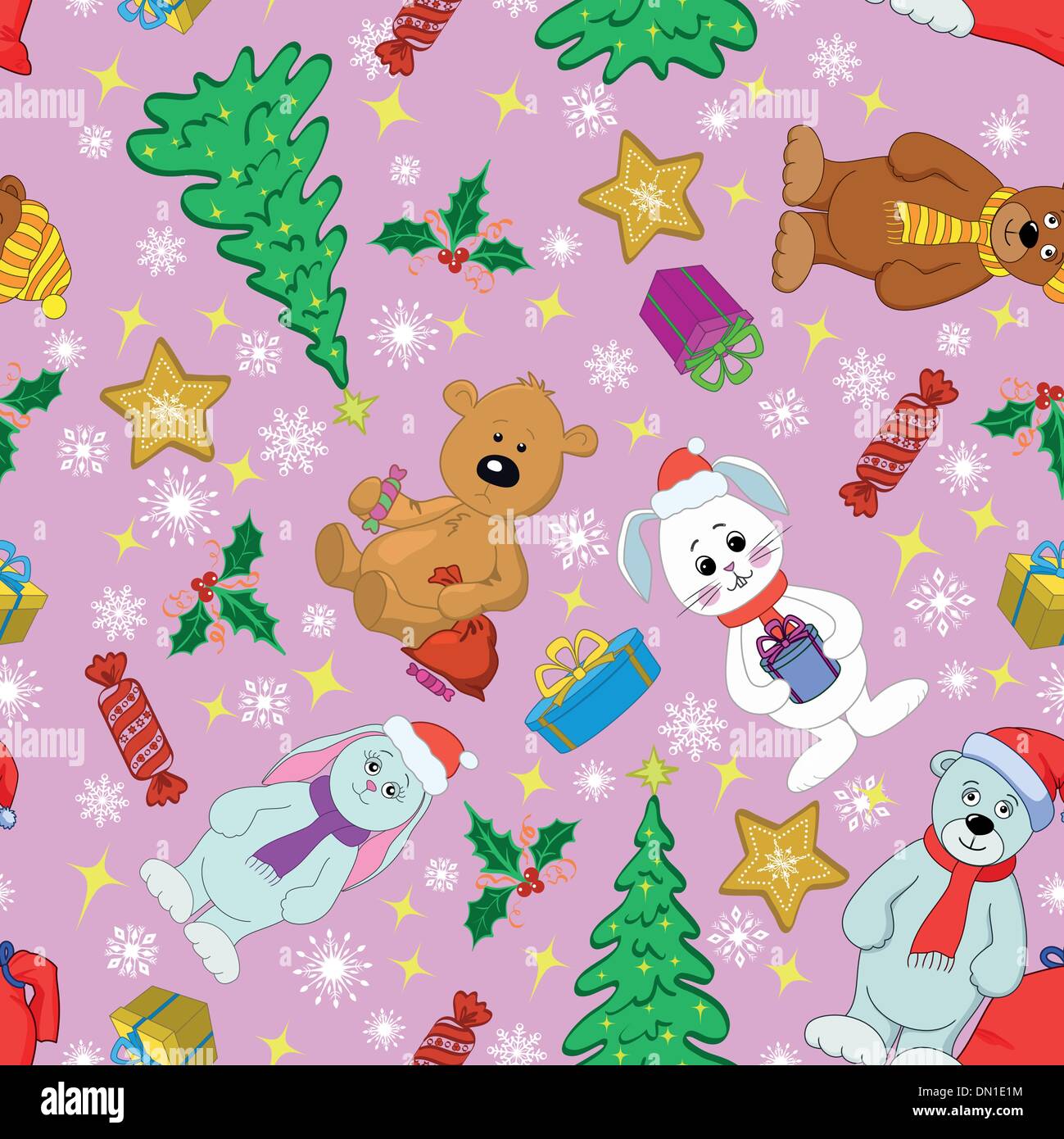 Christmas seamless background Stock Vector Image & Art - Alamy