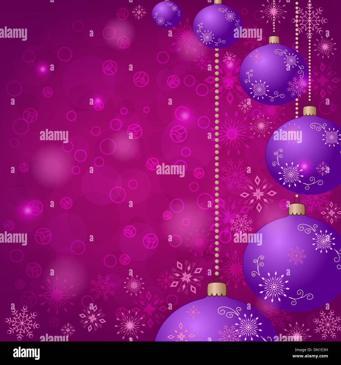 Christmas background with balls and snowflakes Stock Vector Image & Art ...