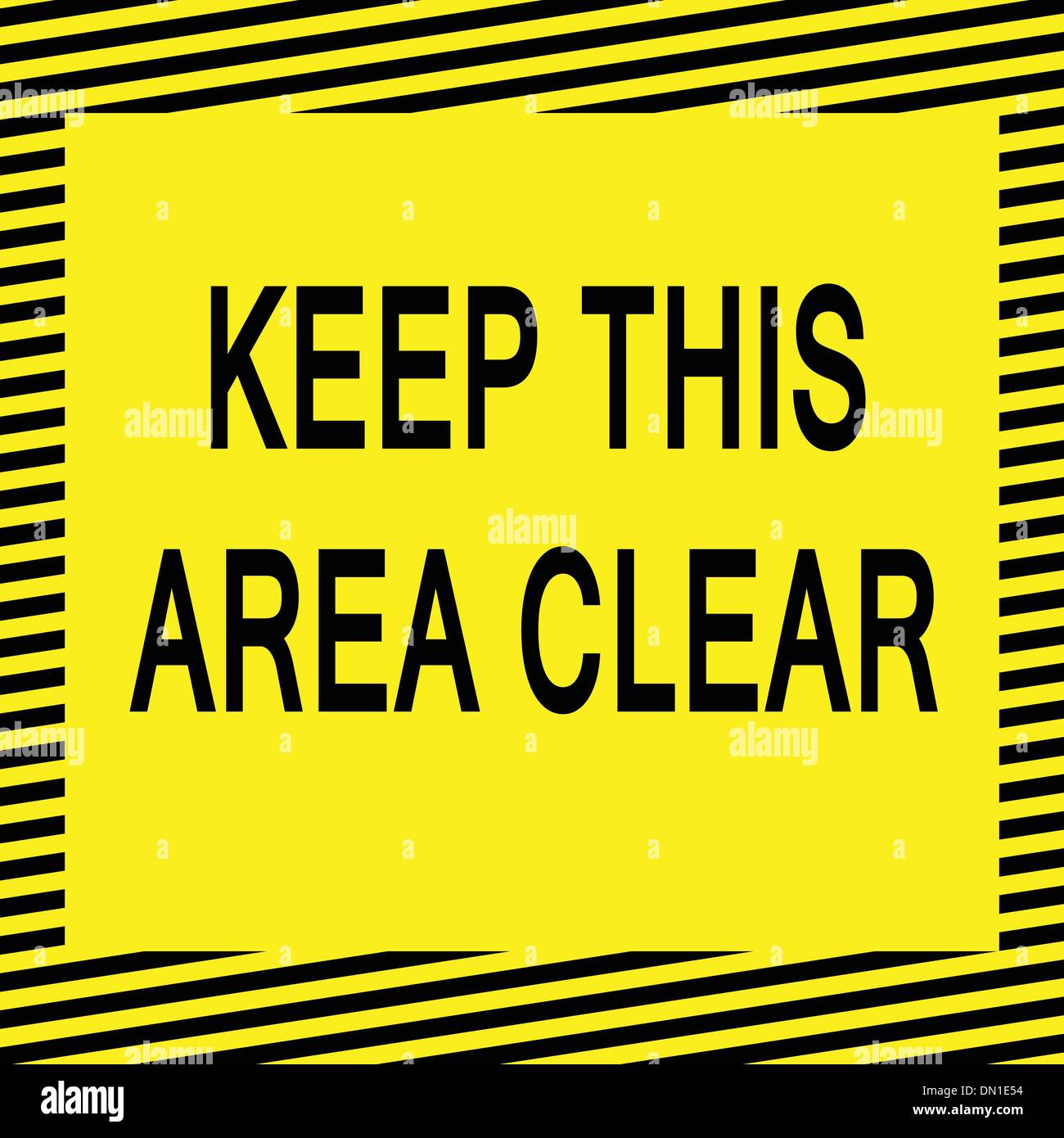 Keep this area clear Stock Vector