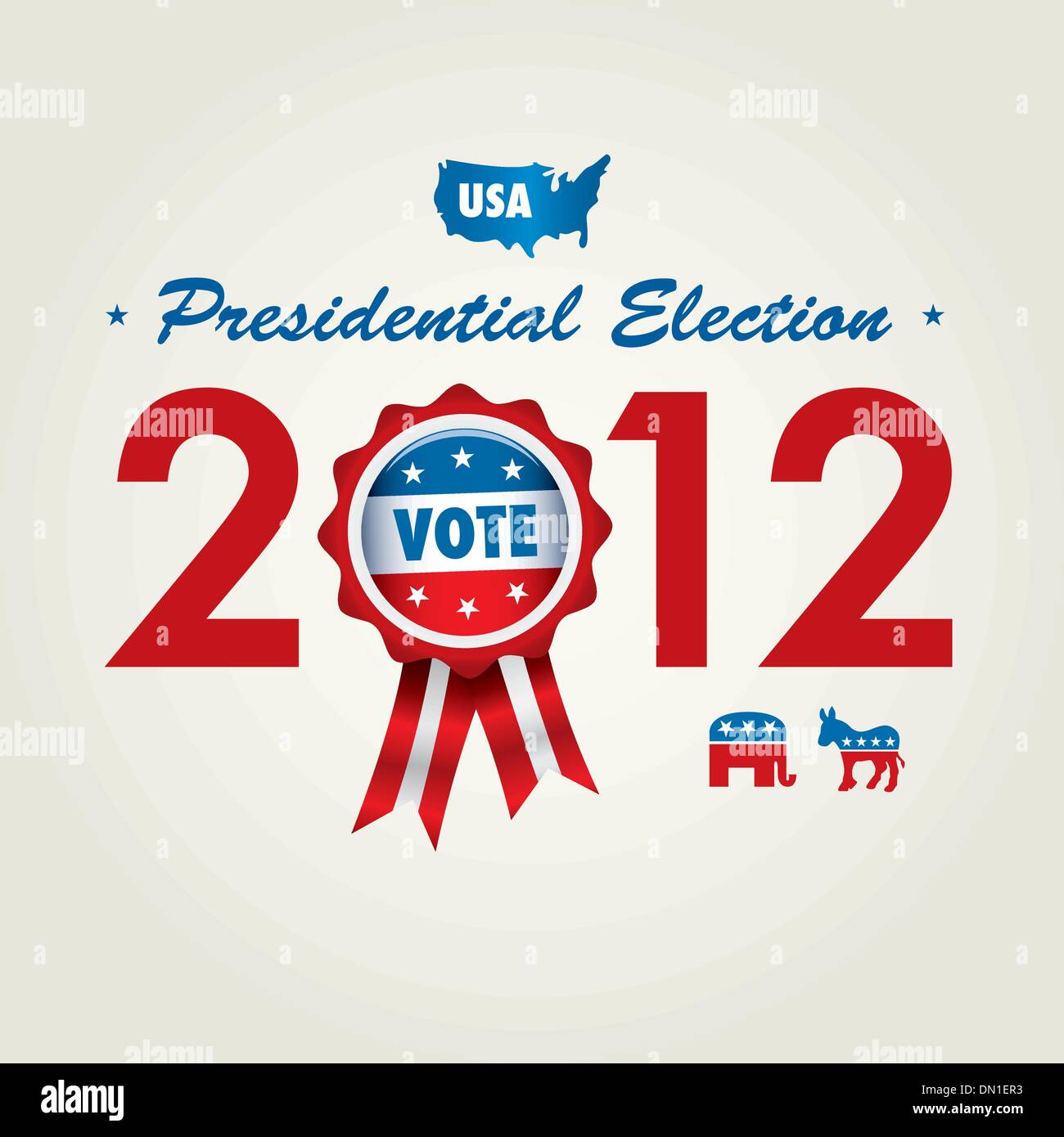 U.S presidential election 2012 Stock Vector