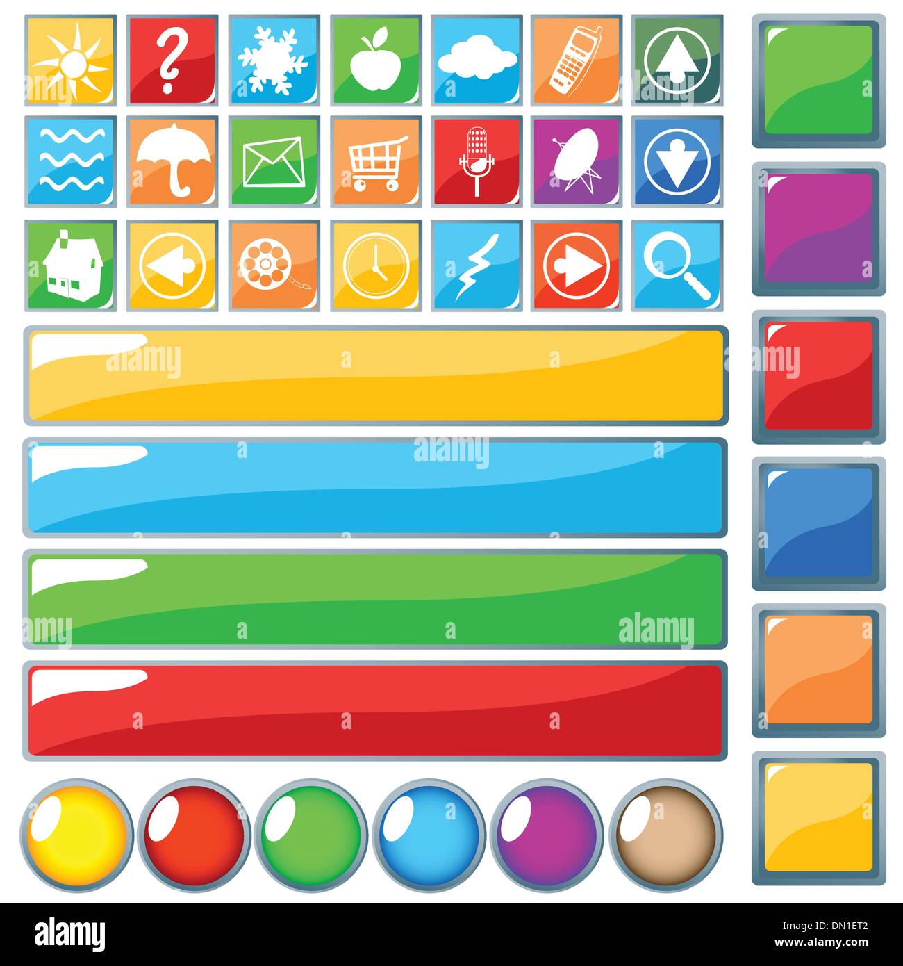 web buttons Stock Vector