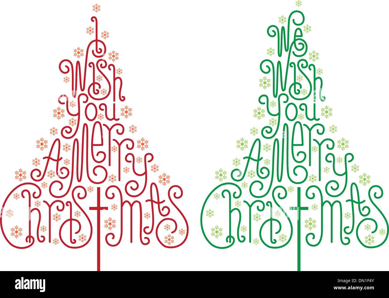 Christmas trees, vector Stock Vector