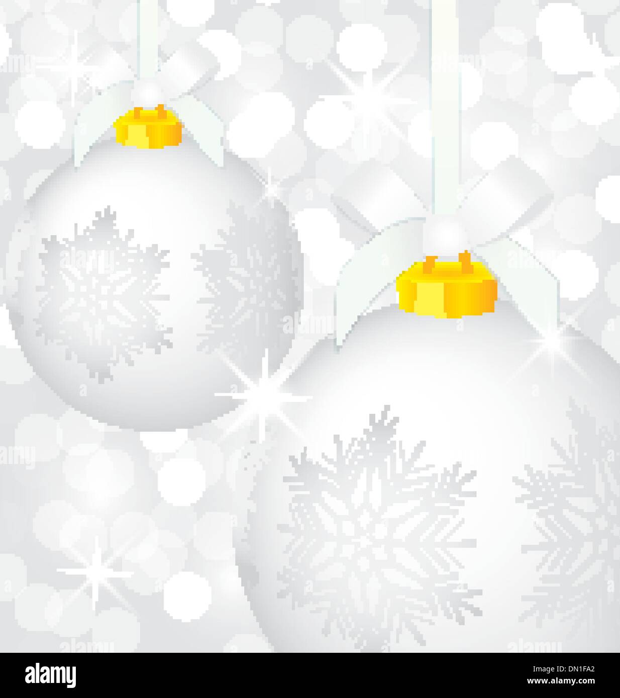 Christmas silver balls vector Stock Vector Image & Art - Alamy