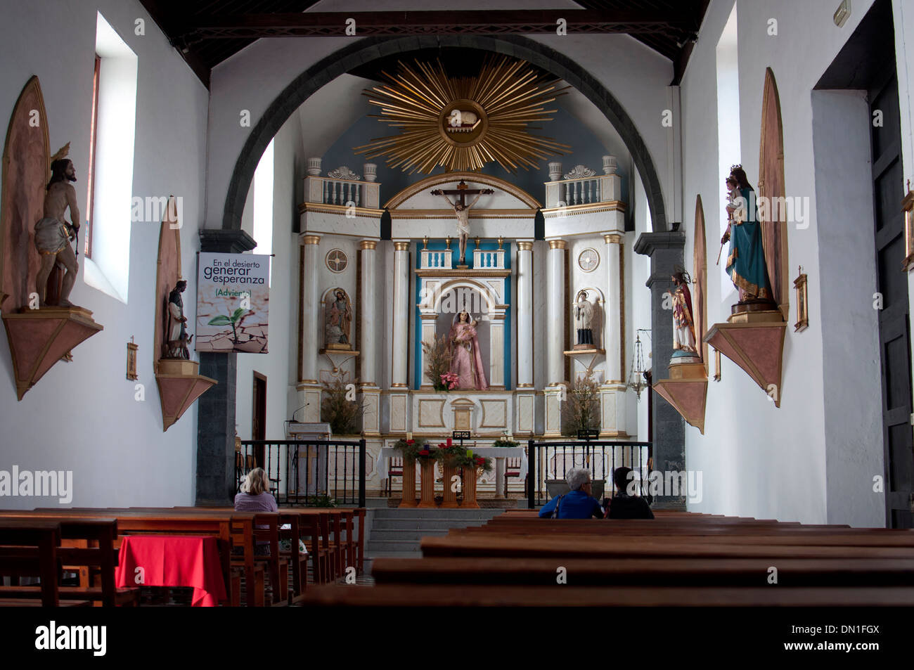 Nuestra Senora del Rosario church, Puerto del Rosario, Fuerteventura, Canary Islands, Spain. Stock Photo
