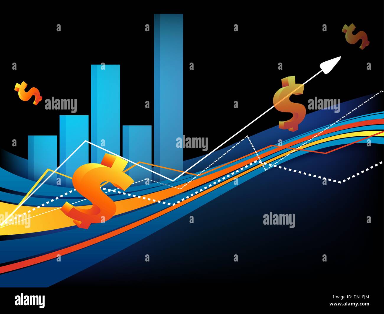 vector background with dollars Stock Vector Image & Art - Alamy