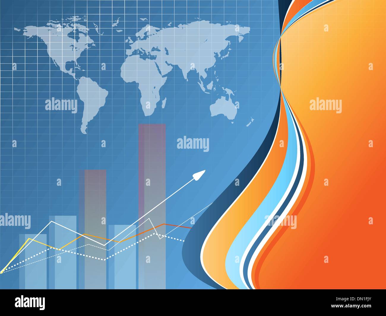 blue vector background with map. Eps10 Stock Vector Image & Art - Alamy