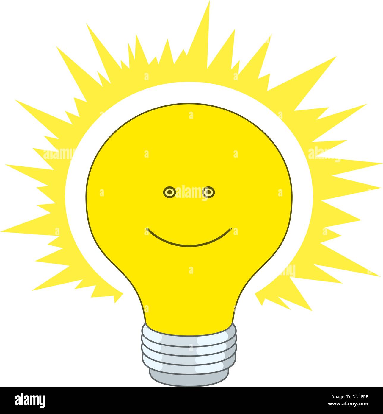 Здесь под желтым солнцем ламп. Лампочка улыбается. Лампочка и солнце. Лампочка с улыбкой. Лампочка для детей.