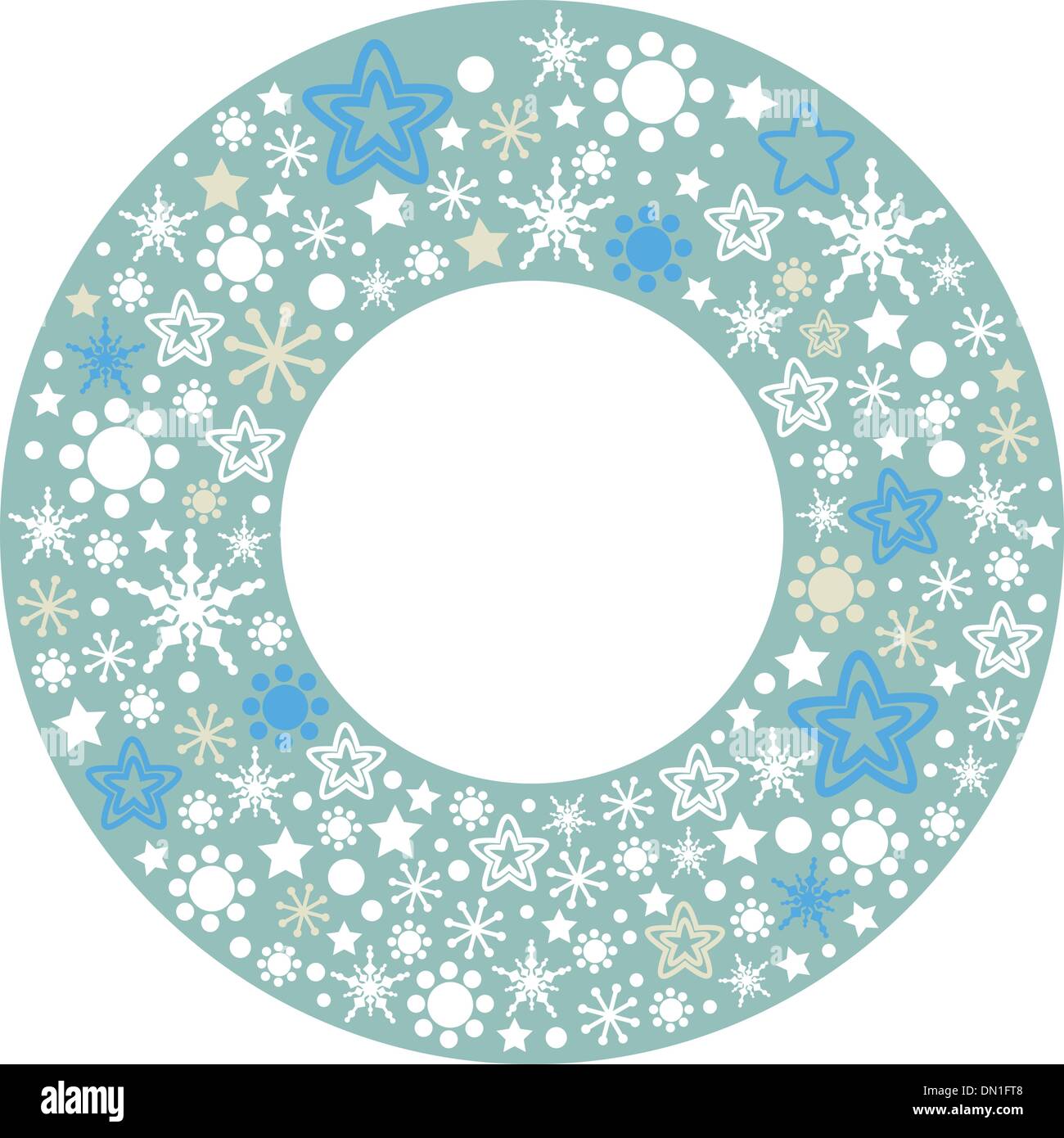 Christmas wreath with ribbon isolated on white Stock Vector Image & Art ...