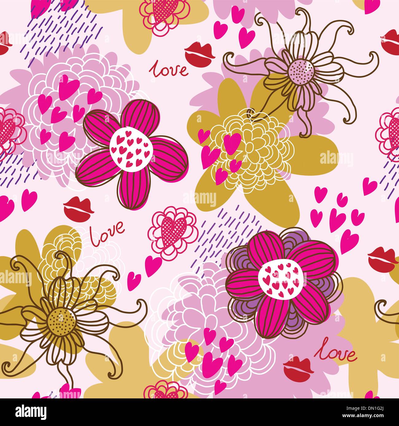 Floral seamless pattern in vector Stock Vector