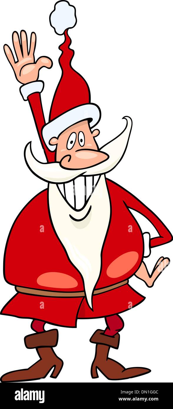 santa claus christmas cartoon illustration Stock Vector Image & Art - Alamy
