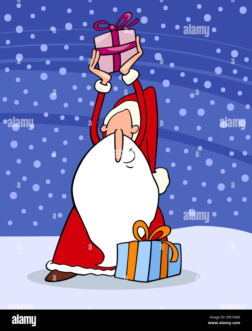 santa claus christmas cartoon illustration Stock Vector Image & Art - Alamy