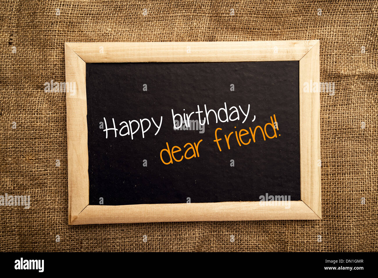 Happy birthday note on black message board Stock Photo Alamy