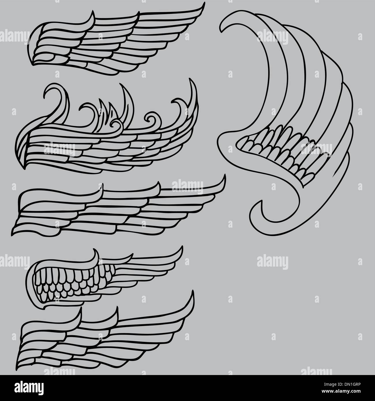 Eagle Fly Wing Tattoo Designs from GraphicRiver
