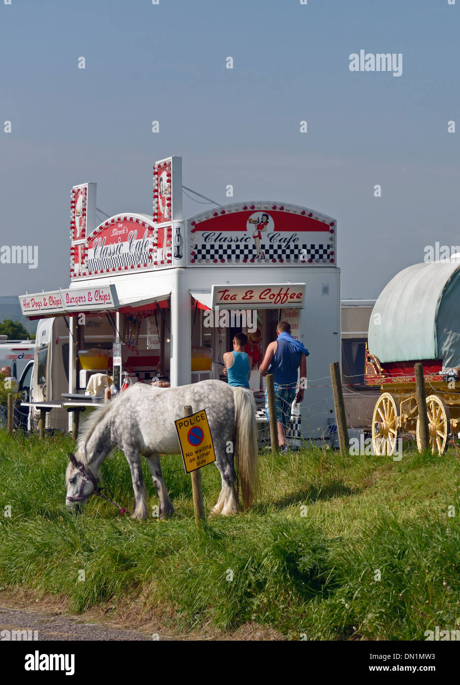 Silcock's Classic Cafe. Appleby Horse Fair, June 2013. Appleby-in-Westmorland, Cumbria, England, United Kingdom, Europe. Stock Photo