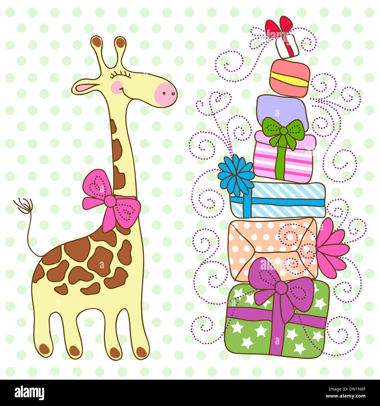 Открытки с днём рождения с жирафами