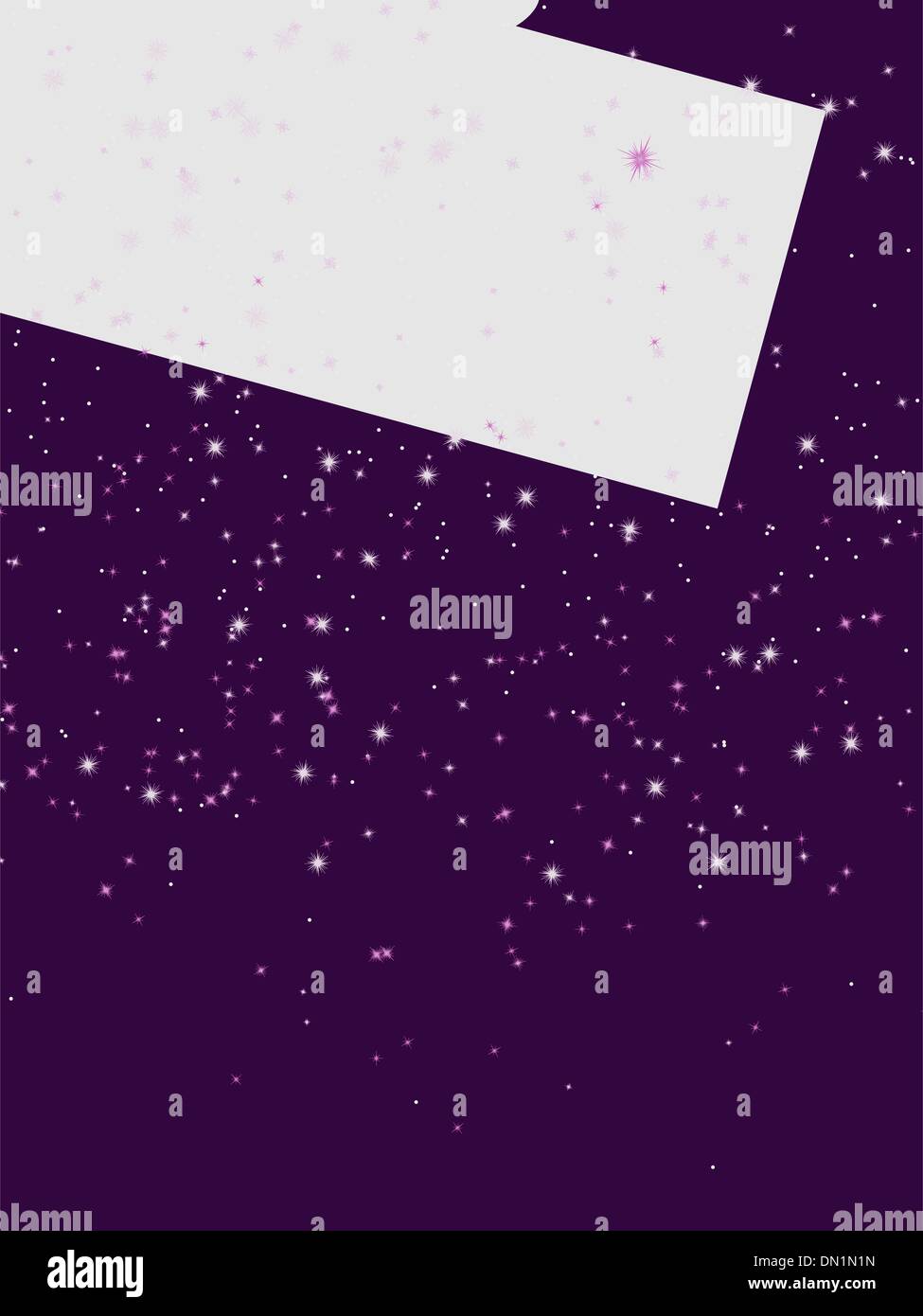 Snow and stars are falling on purple rays. EPS 8 Stock Vector Image ...