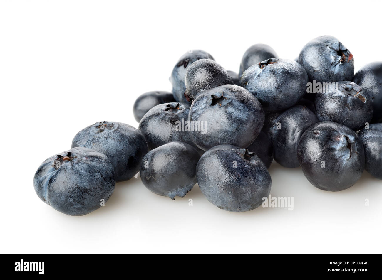 Blackberry close-up isolated on a white background Stock Photo