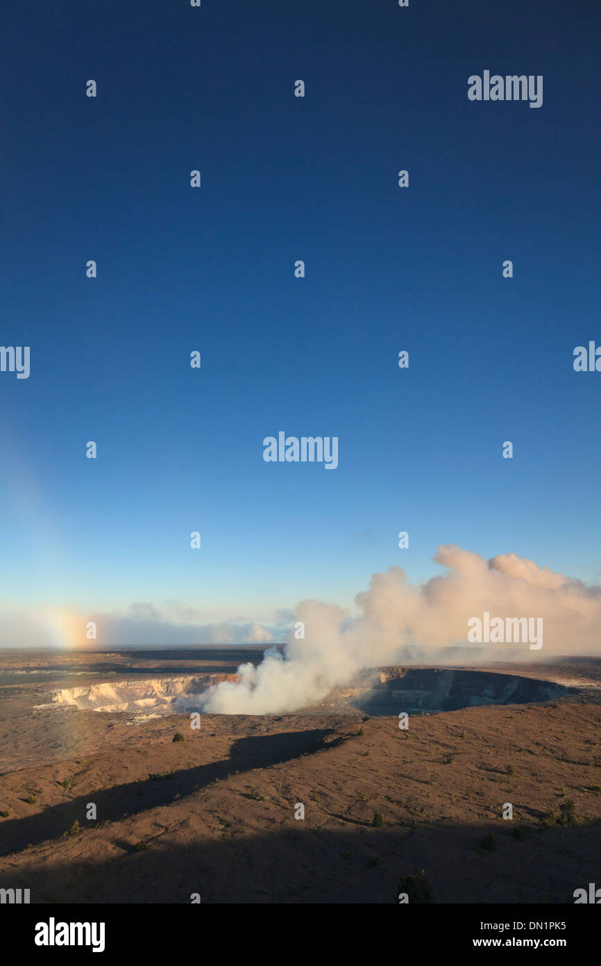 USA, Hawaii, The Big Island, Hawaii Volcanoes National Park (UNESCO Site), Halema'uma'u Crater Stock Photo