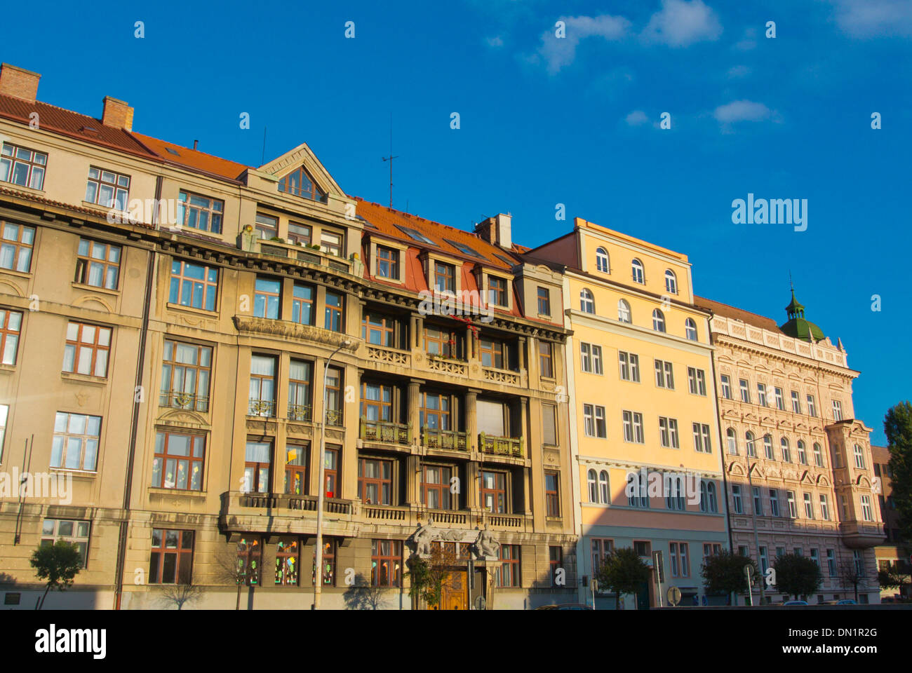 Residential housing in Nad Stolou street Bubenec district Prague Czech Republic Europe Stock Photo