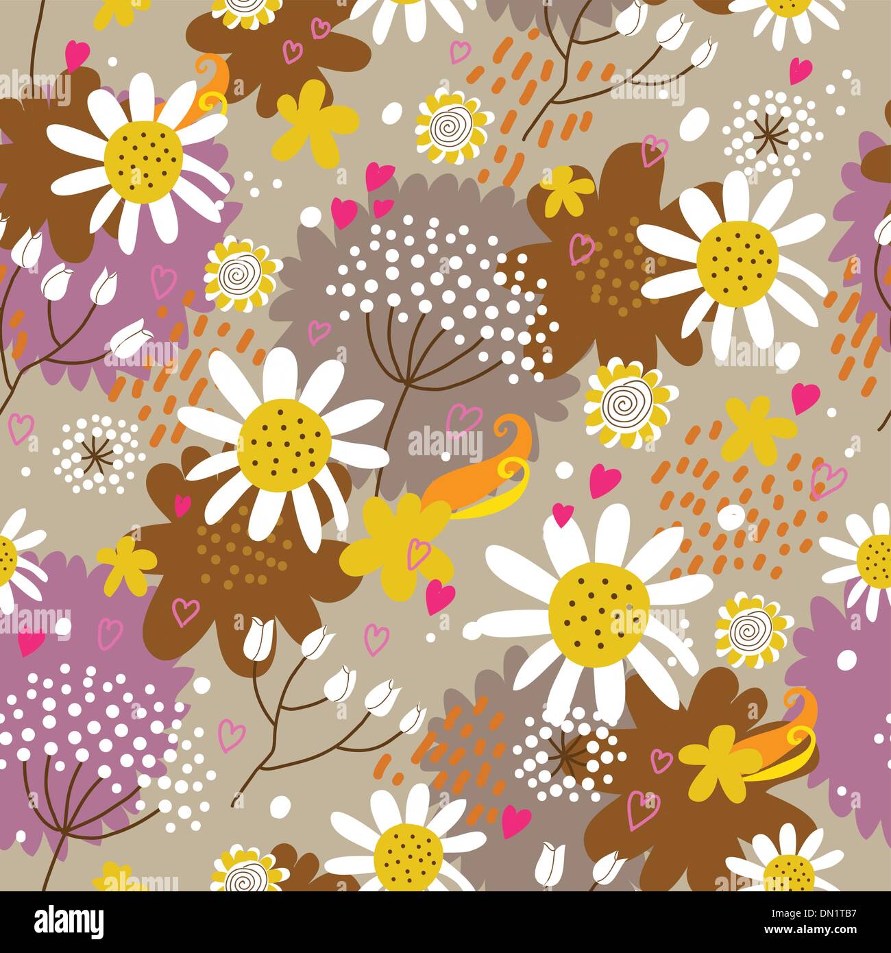 Floral seamless pattern in vector Stock Vector Image & Art - Alamy