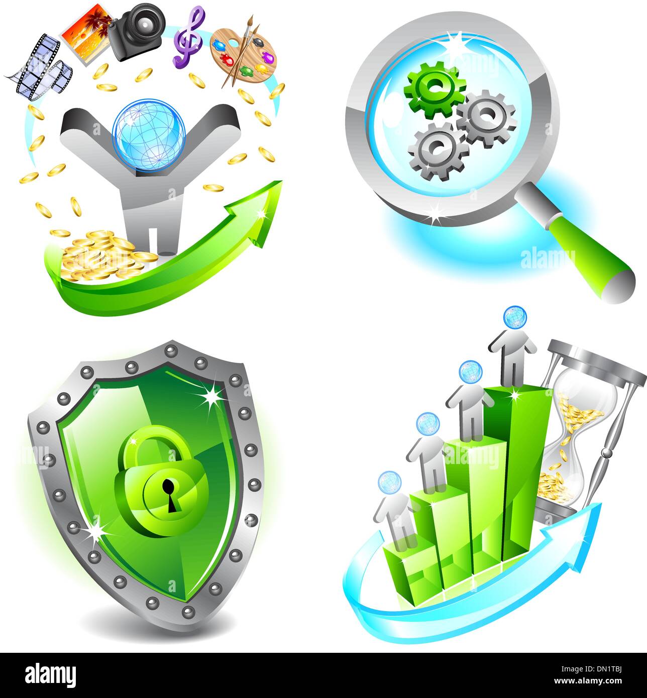 Business icons set Stock Vector Image & Art - Alamy