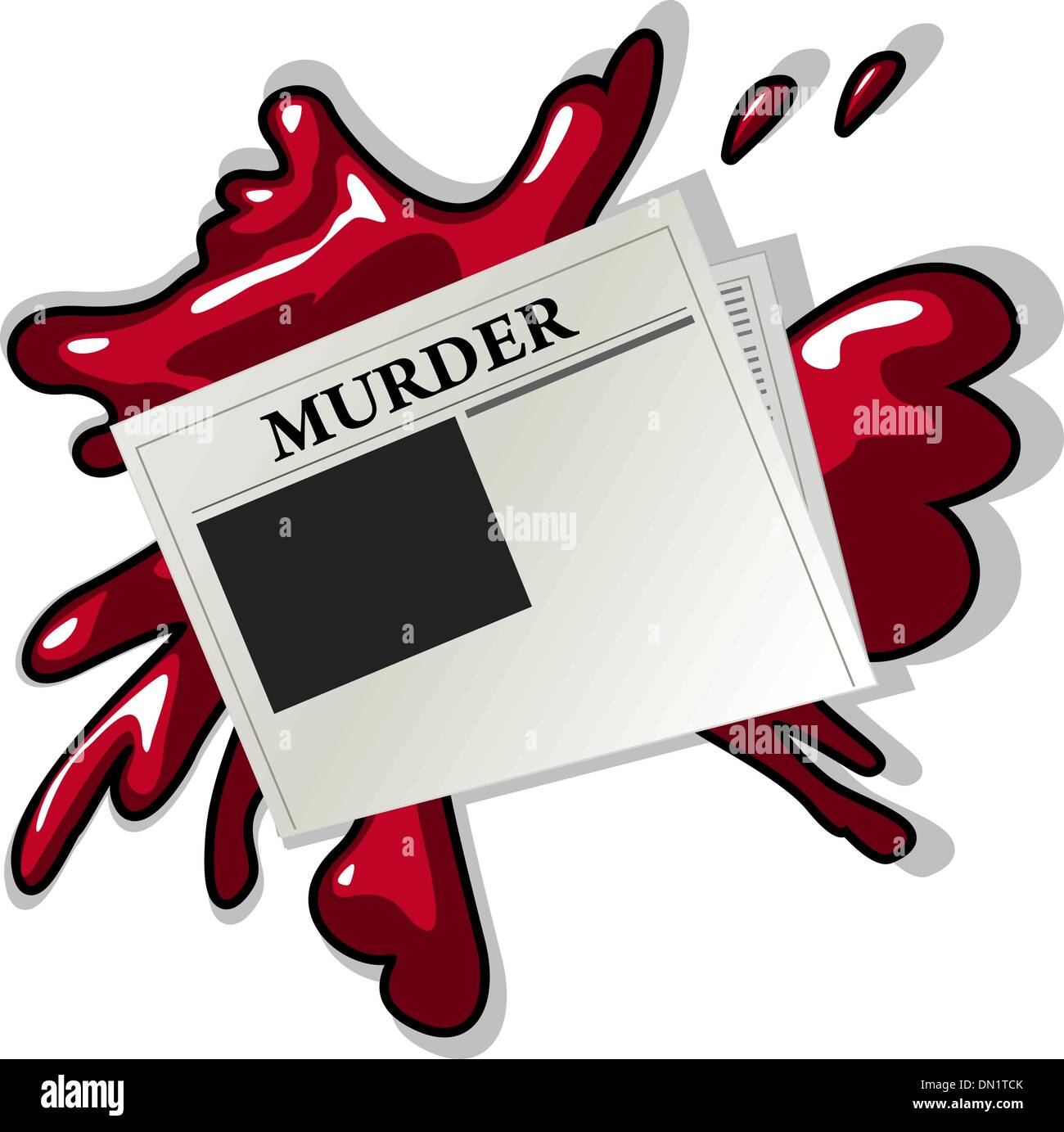 Newspaper murder icon Stock Vector Image & Art - Alamy