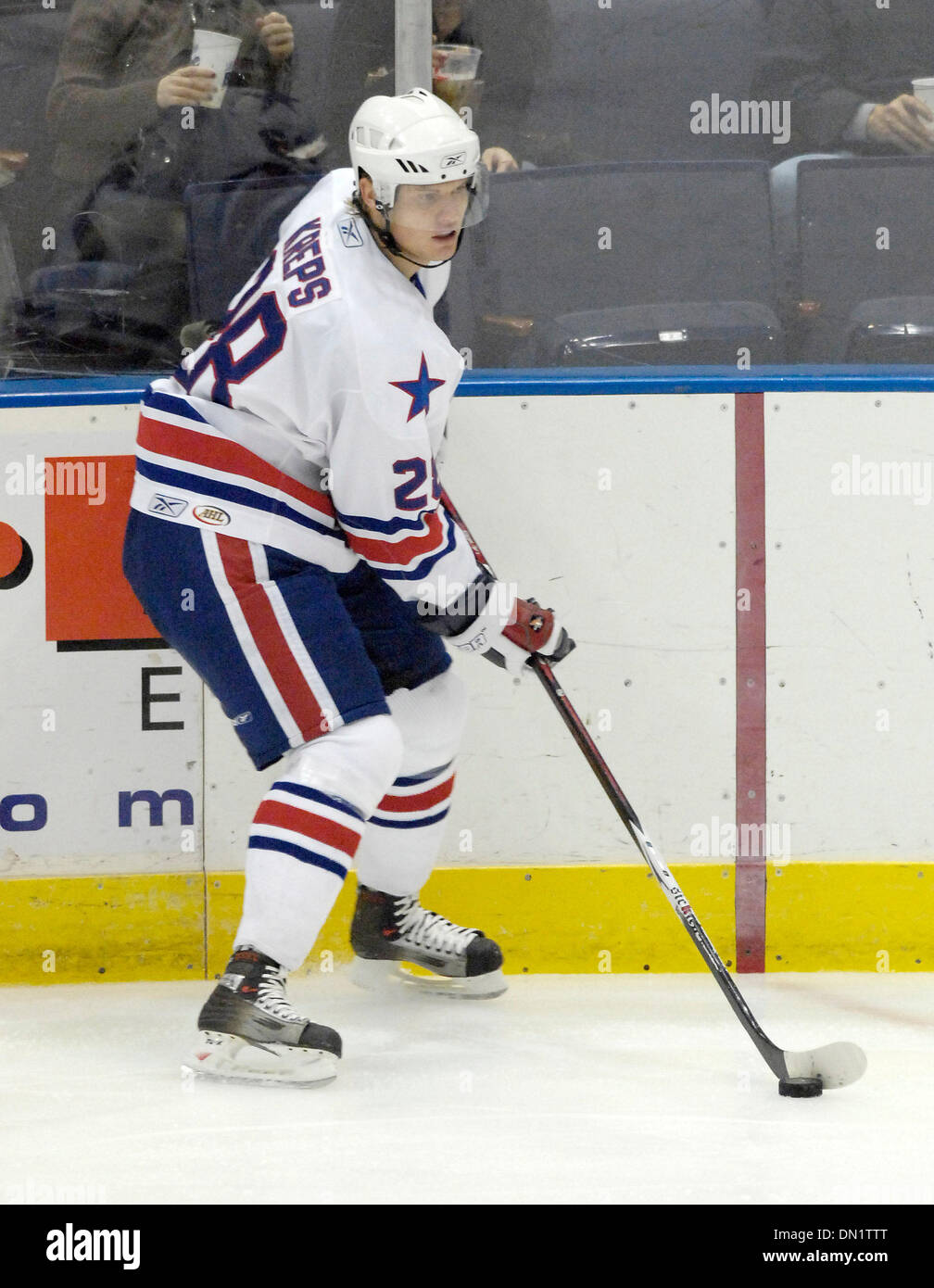 November 17, 2006: AHL - Rochester Kamil Kreps #28 in action against Manitoba. The Manitoba Canucks at Rochester Americans at the Blue Cross Arena at the War Memorial Auditorium. Rochester defeated Manitoba 4 to 3 in OT.(Credit Image: © Alan Schwartz/Cal Sport Media) Stock Photo