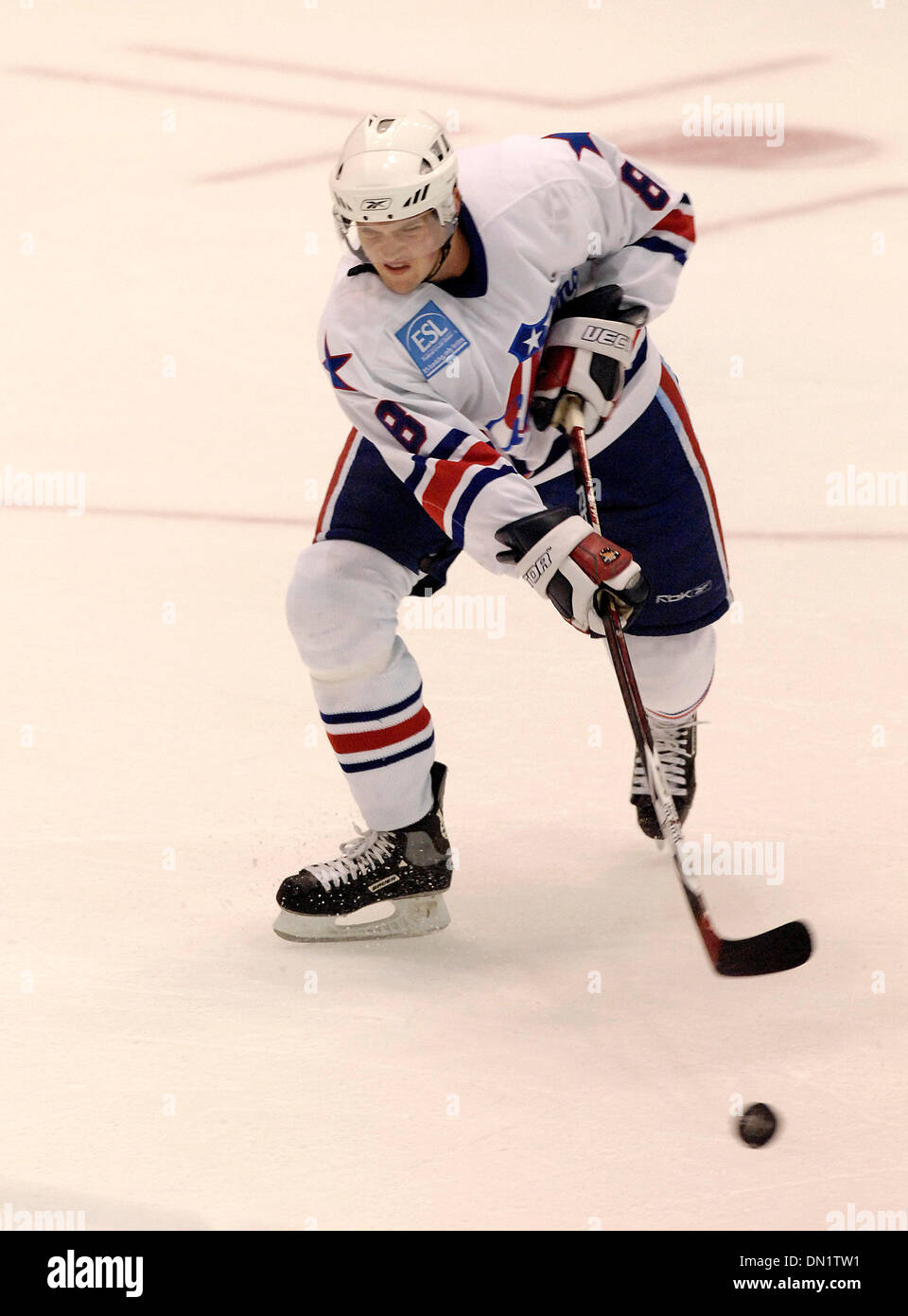 November 17, 2006: AHL - Rochester defenseman Martin Lojek #8 in action against Manitoba. The Manitoba Canucks at Rochester Americans at the Blue Cross Arena at the War Memorial Auditorium. Rochester defeated Manitoba 4 to 3 in OT.(Credit Image: © Alan Schwartz/Cal Sport Media) Stock Photo
