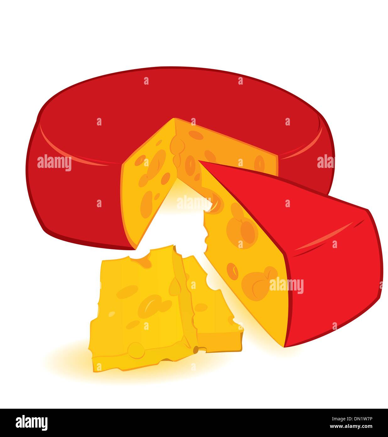 Cartoon cheese wheel Stock Vector Images - Alamy