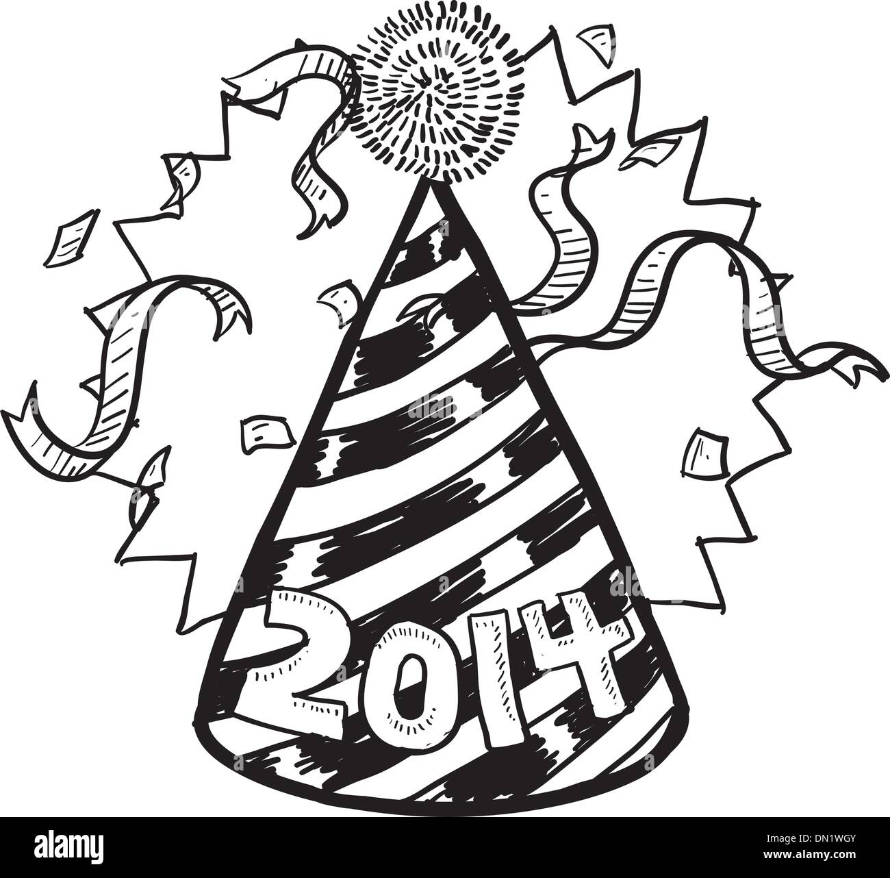 New Year's Eve 2014 party hat Stock Vector Image & Art Alamy