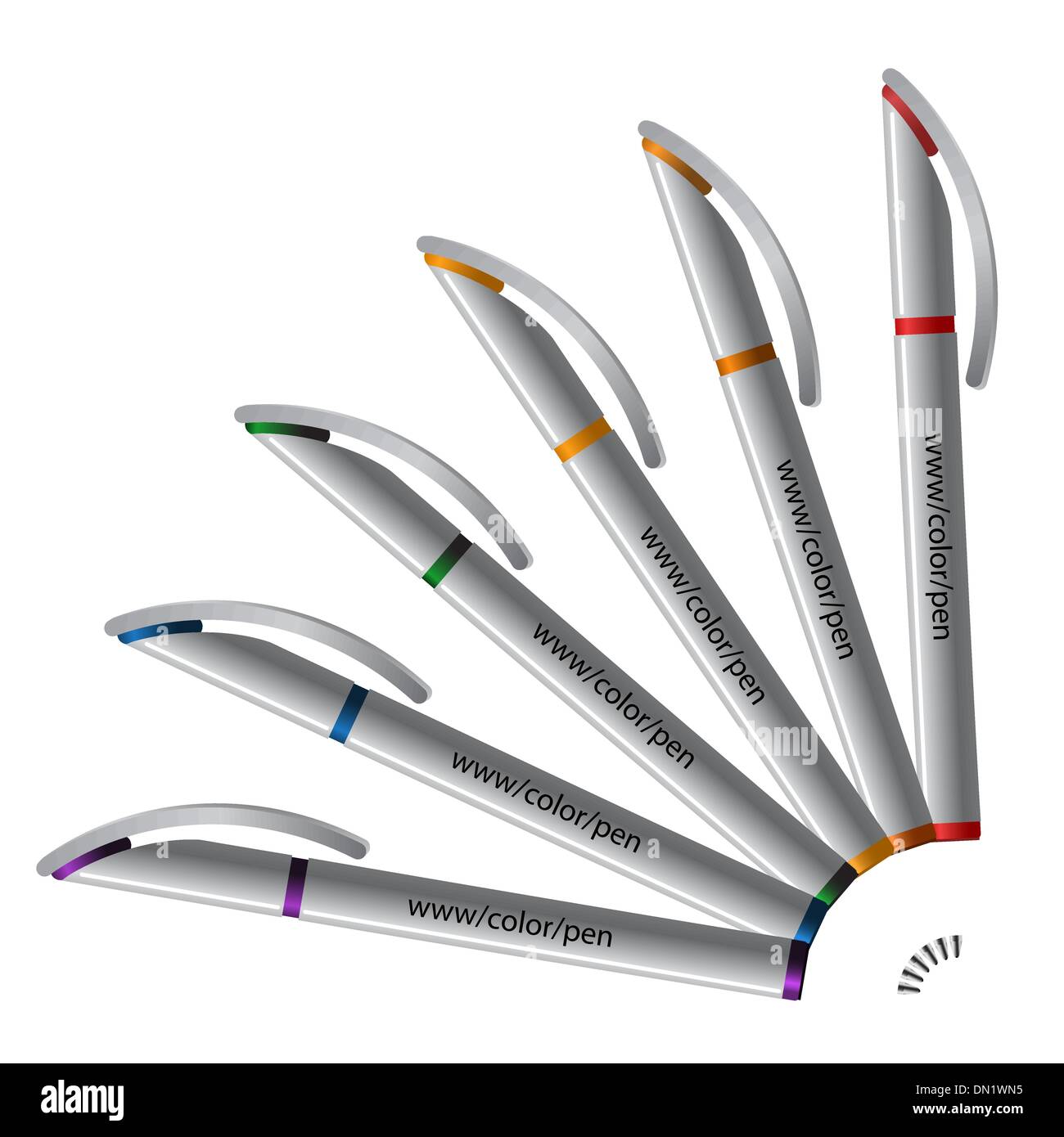 Green ballpoint pen Stock Vector Images - Alamy