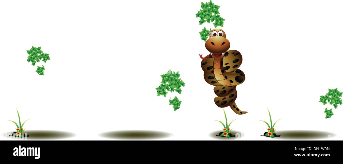 Year of the snake and wood concept Stock Vector