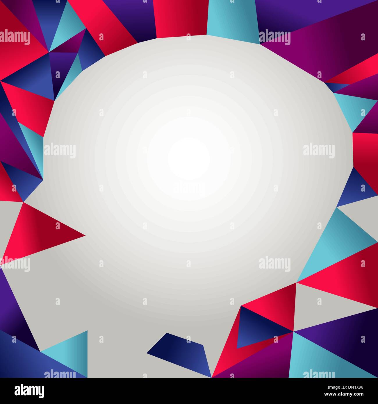 Isolated social bubble over origami backdrop Stock Vector