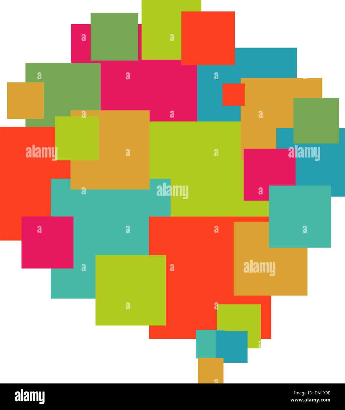 Pixelated diversity speech bubble Stock Vector