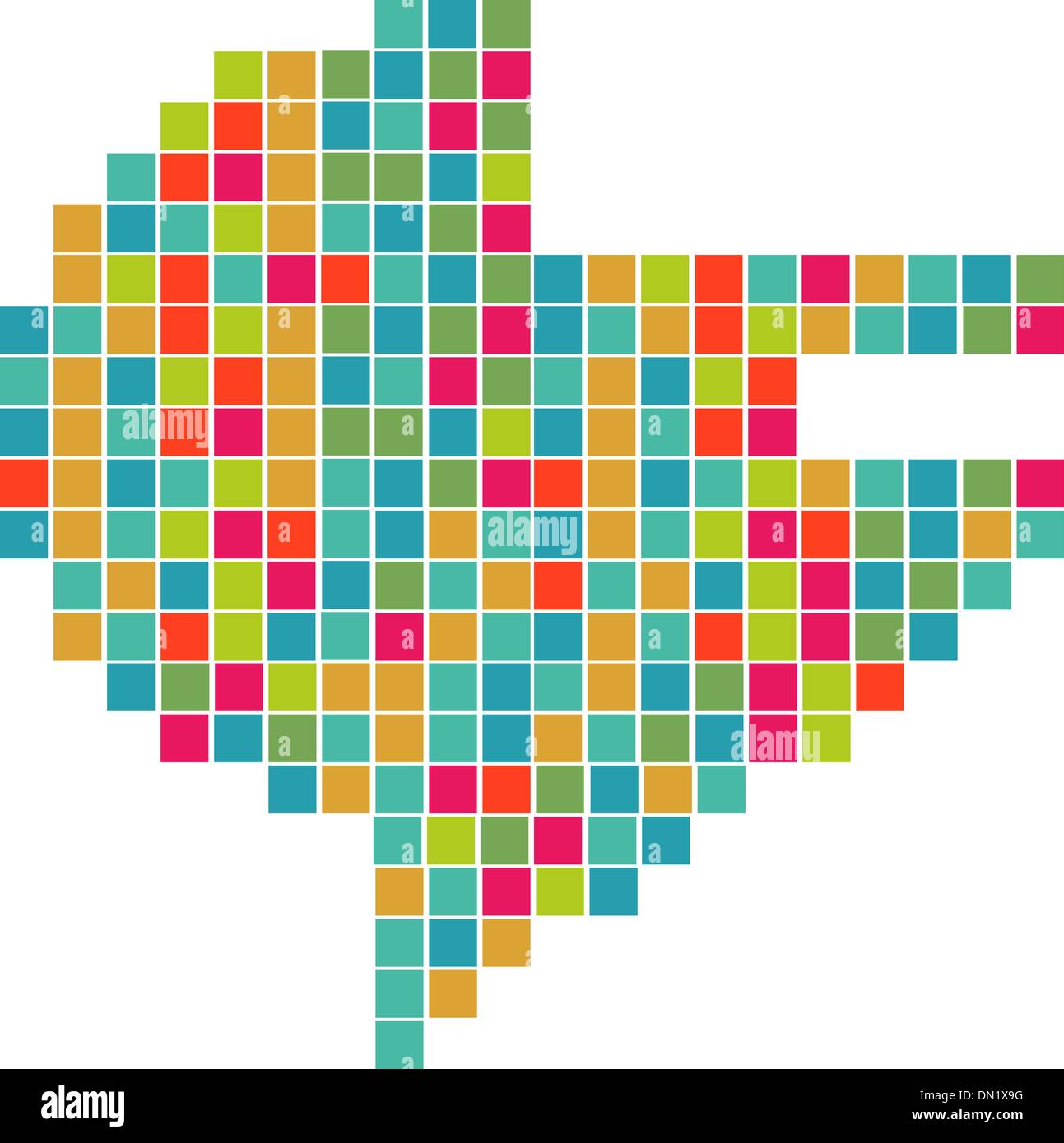 Pixelated diversity speech bubble Stock Vector