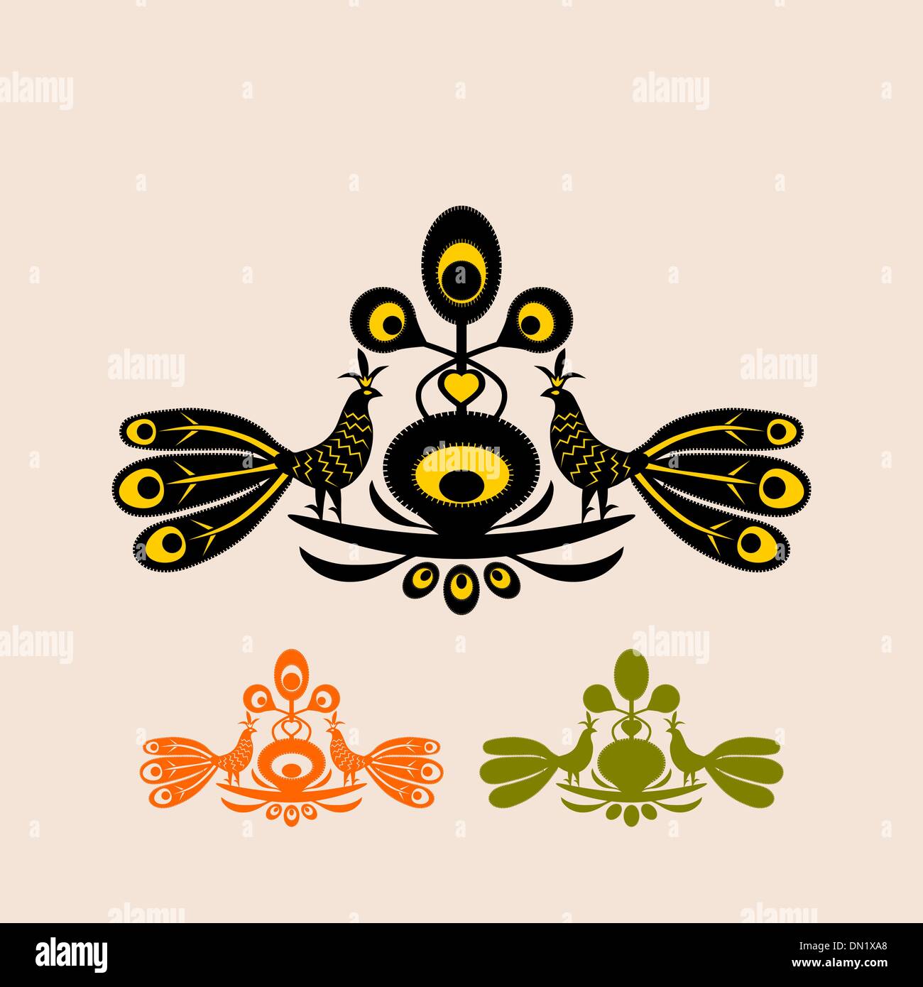Paecock pattern Stock Vector